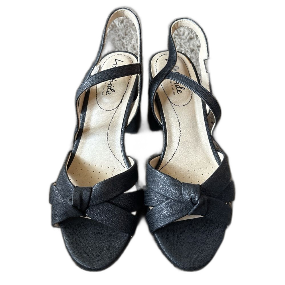 Life Stride Black Knotted Slingback Sandals